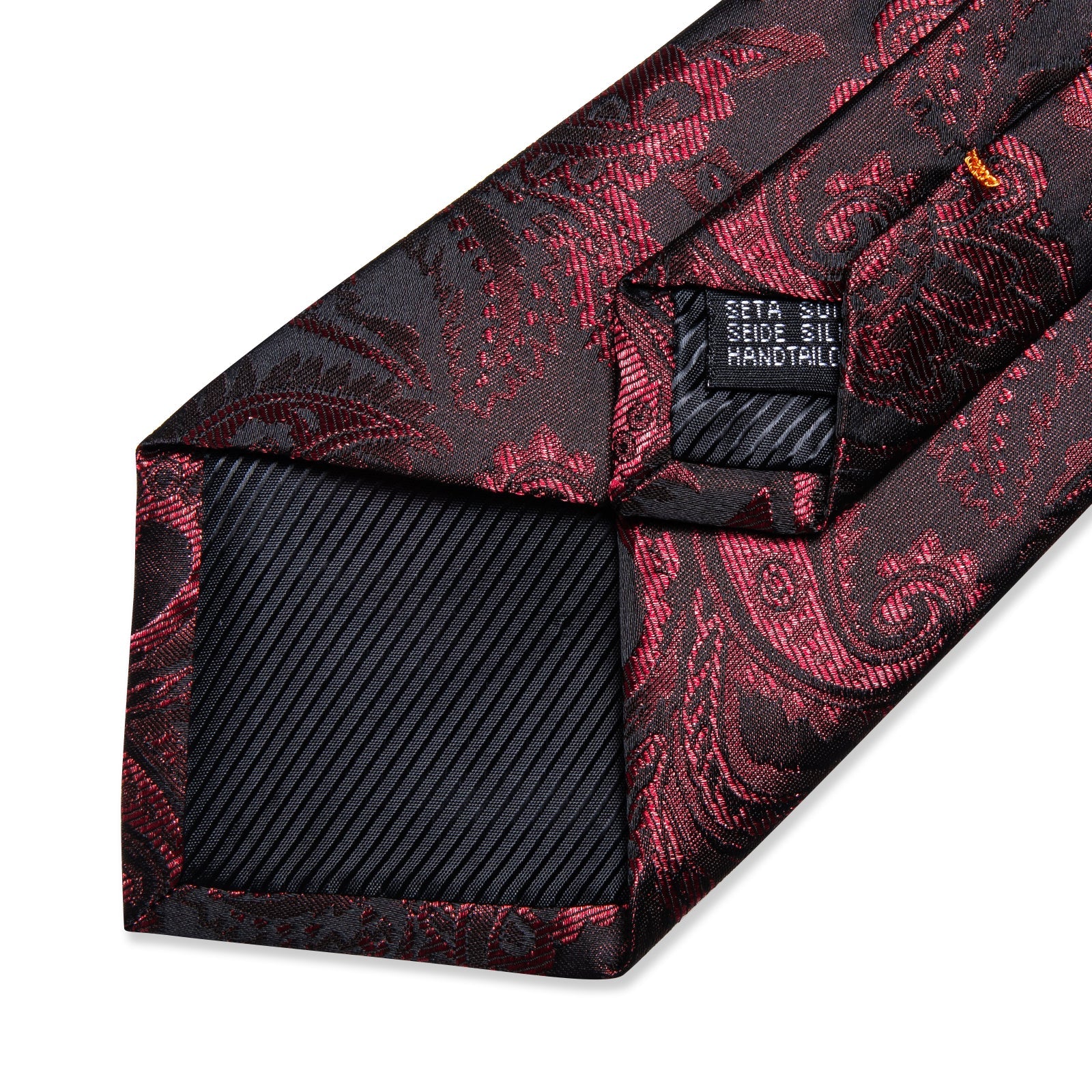 GentCrest Black Paisley Tie Hanky Cufflinks Set - Image 5