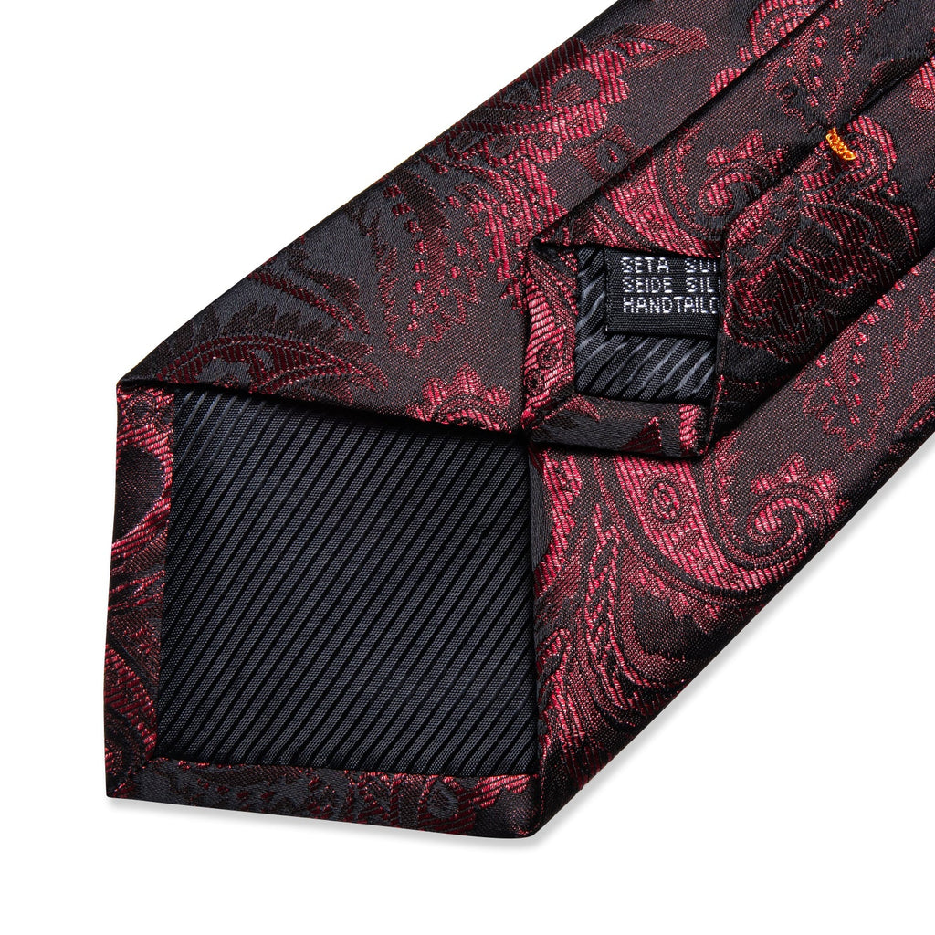 GentCrest Black Paisley Tie Hanky Cufflinks Set - Image 6