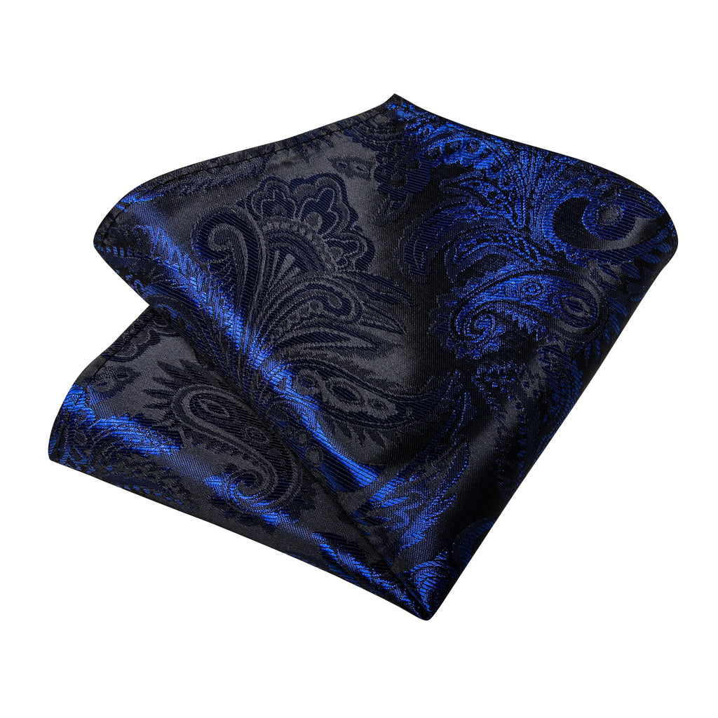 GentCrest Black Paisley Tie Hanky Cufflinks Set - Image 8
