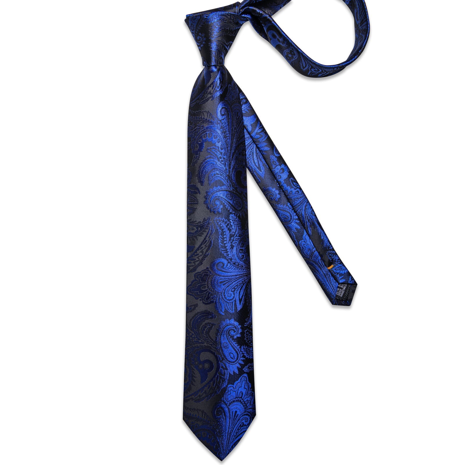 GentCrest Black Paisley Tie Hanky Cufflinks Set - Image 4