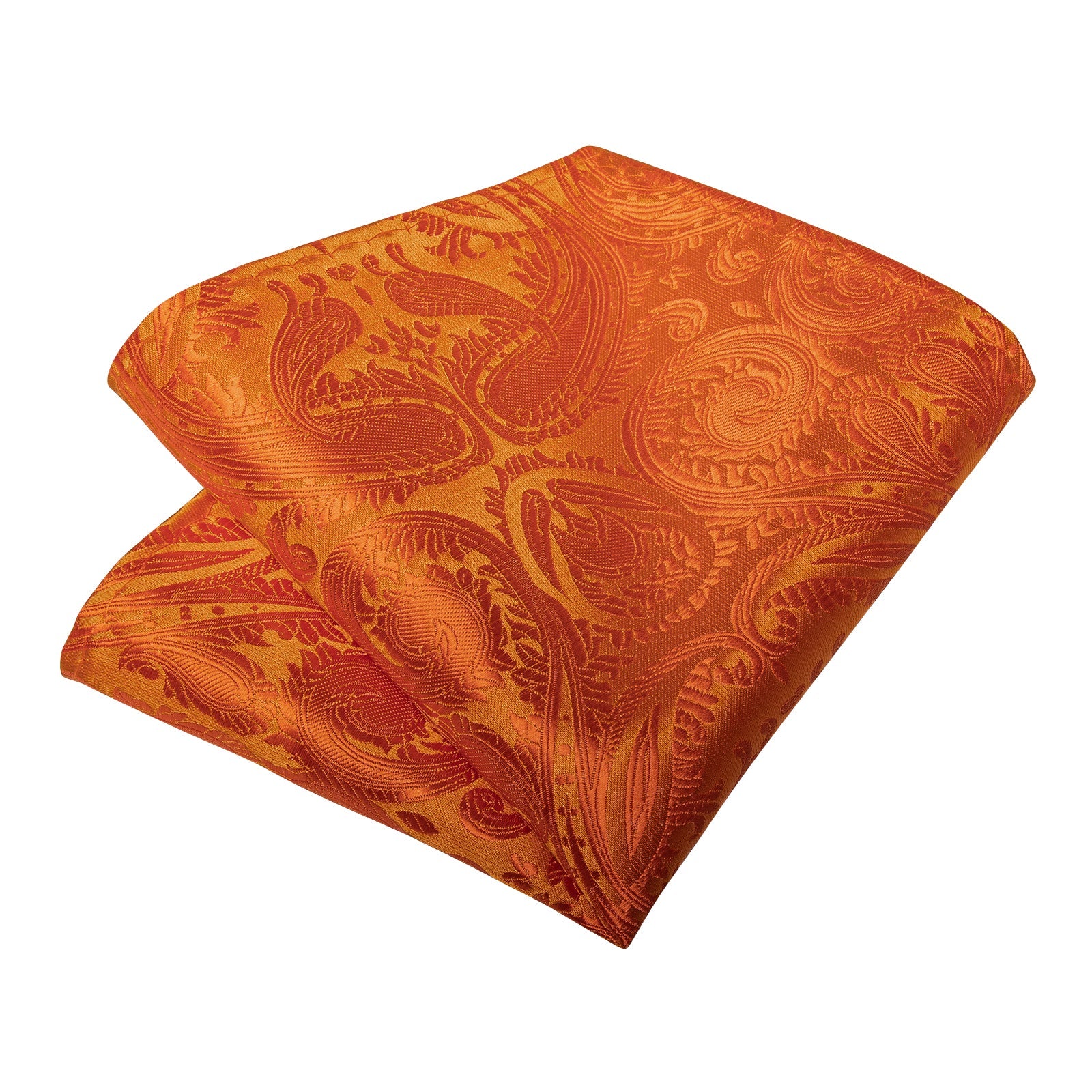 GentCrest Orange Paisley Tie with Rings - Image 8