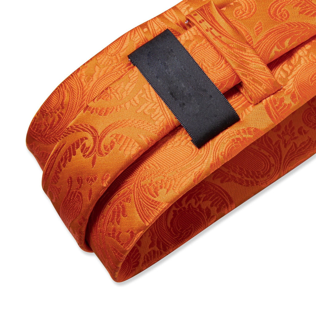 GentCrest Orange Paisley Tie Hanky Cufflinks Set - Image 7