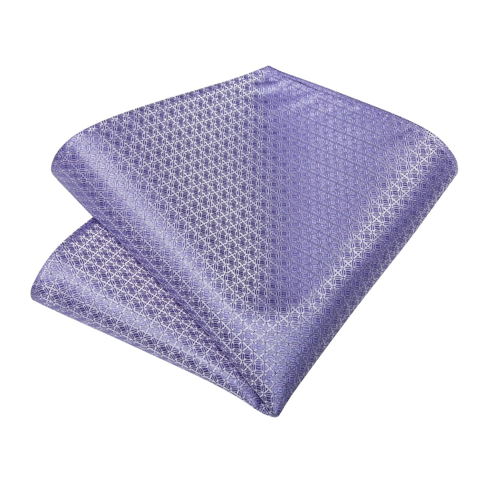 Lavender Plaid Silk Tie Set - GentCrest - View 5