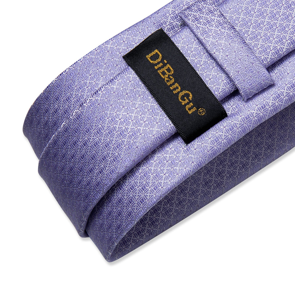 GentCrest Purple Plaid Tie Hanky Cufflinks Set - Image 5