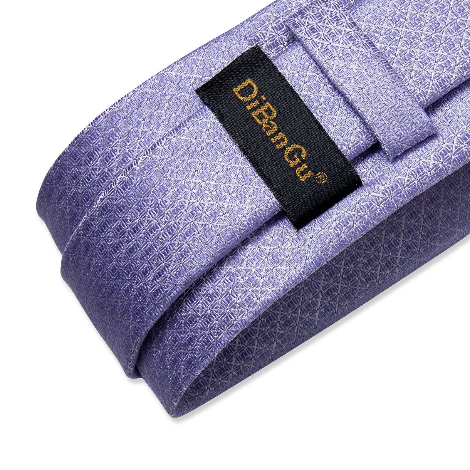 GentCrest Purple Plaid Tie Hanky Cufflinks Set - Image 5