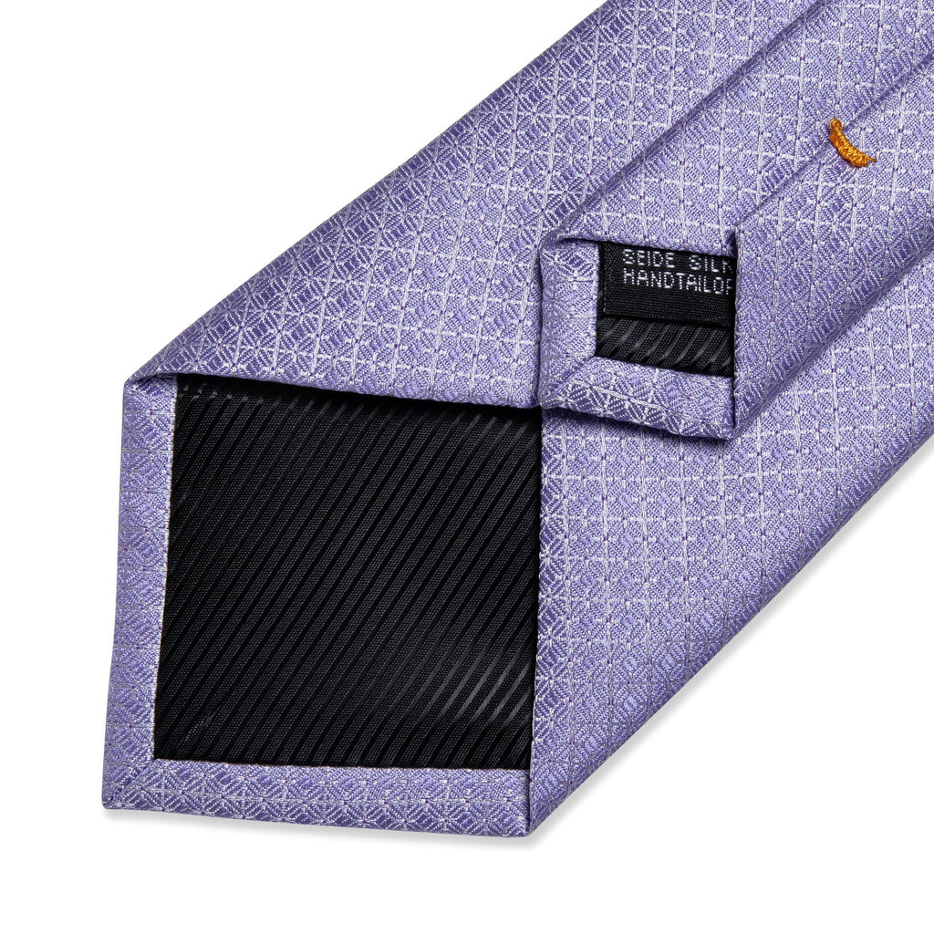 GentCrest Purple Plaid Tie Hanky Cufflinks Set - Image 4