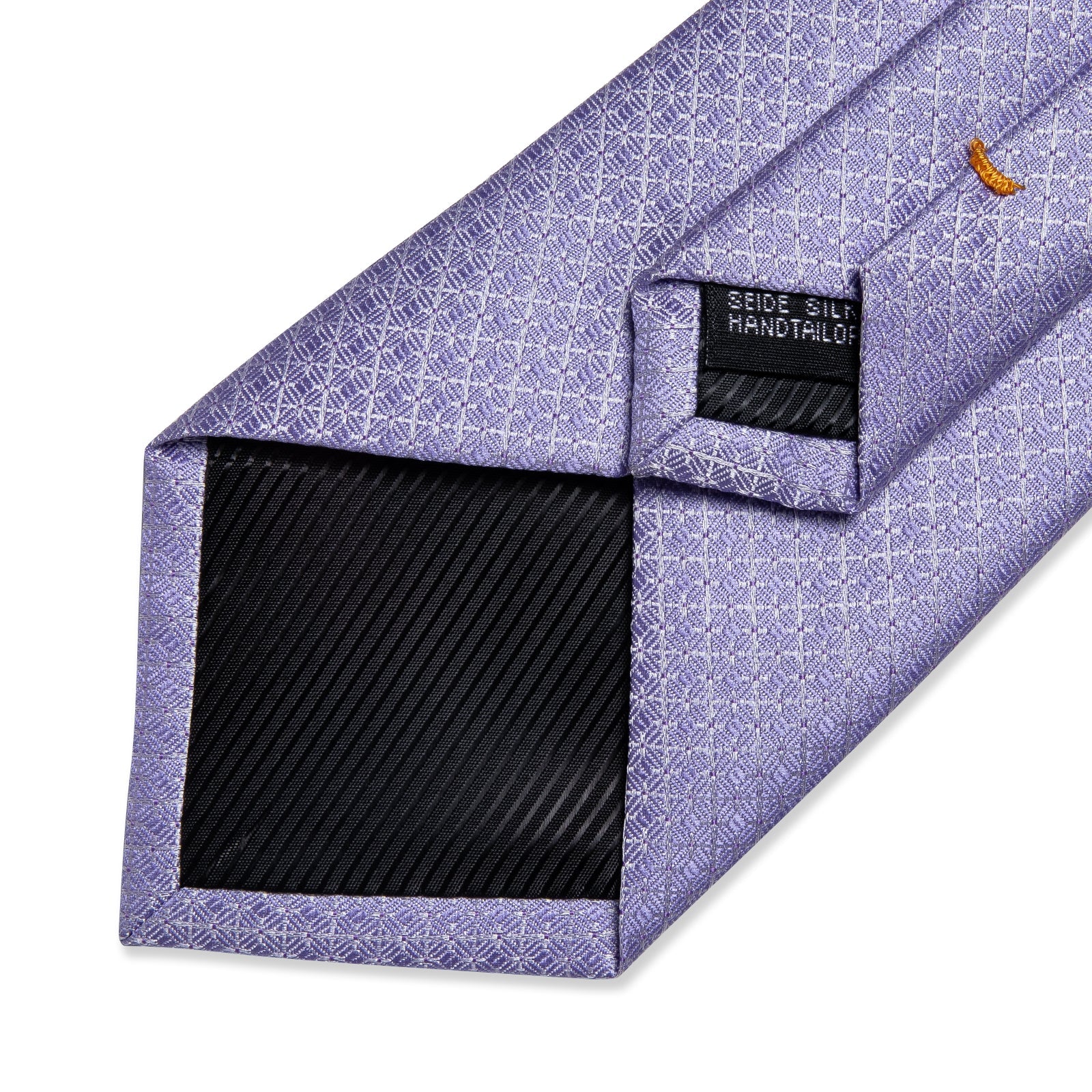 GentCrest Purple Plaid Tie Hanky Cufflinks Set - Image 4