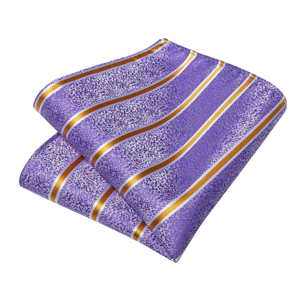 GentCrest Purple Striped Tie With Clips - Image 5