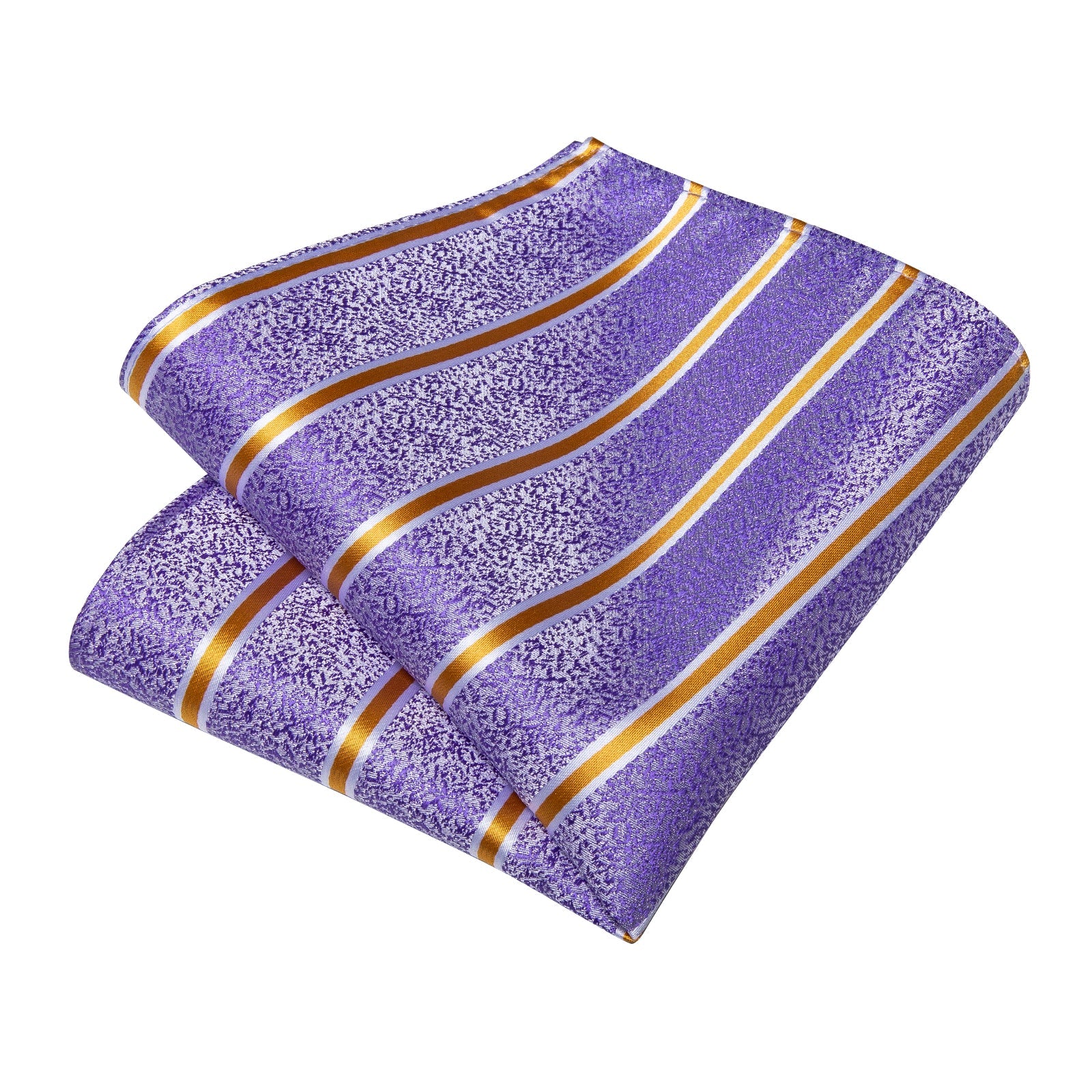 GentCrest Purple Striped Tie Hanky Cufflinks Set - Image 7