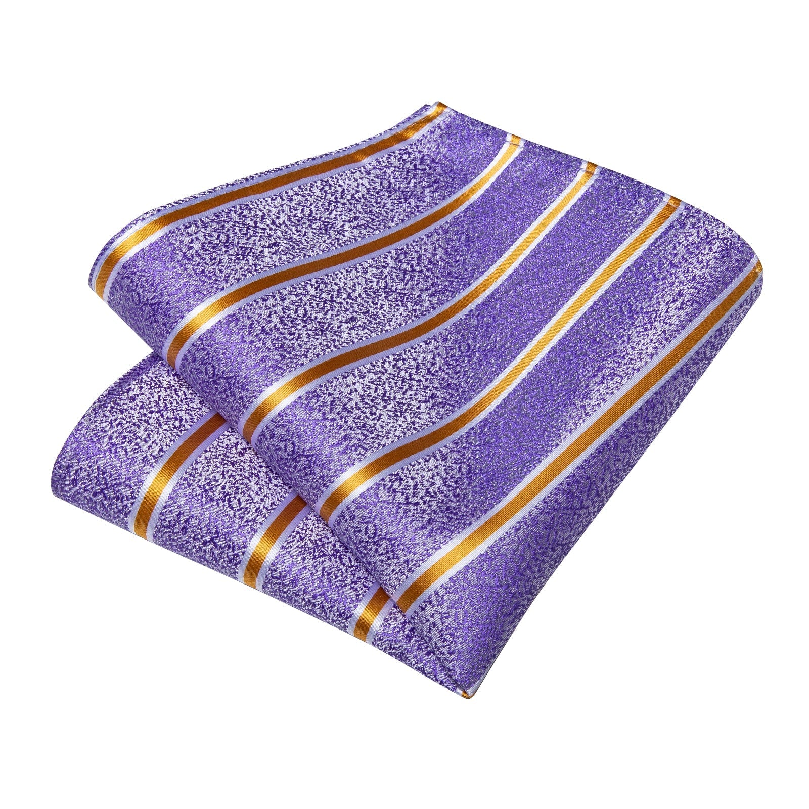 GentCrest Purple Striped Tie with Lapel Pin - Image 6