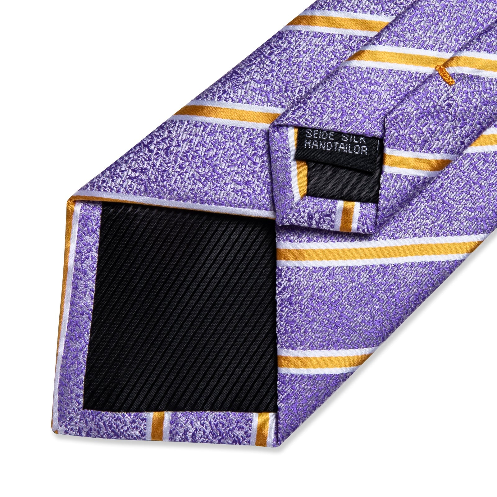 GentCrest Purple Striped Tie With Clips - Image 6