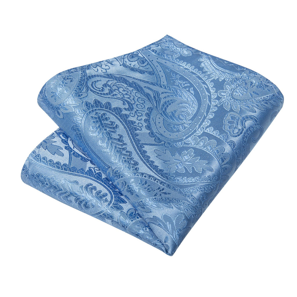 GentCrest Blue Paisley Tie Hanky Cufflinks Set - Image 7