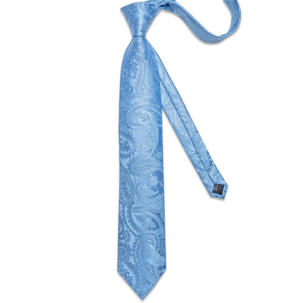 GentCrest Blue Paisley Tie Hanky Cufflinks Set - Image 4