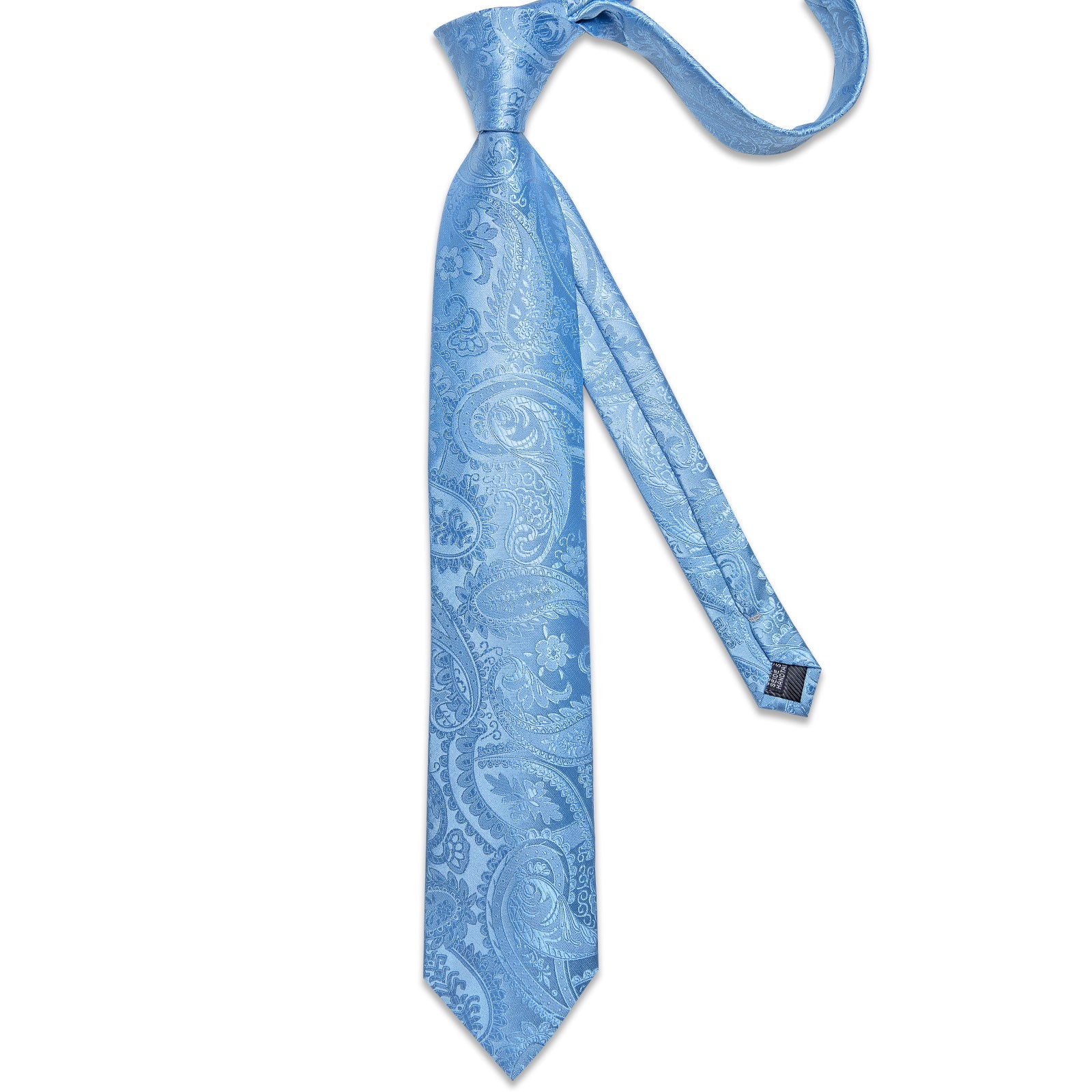 GentCrest Blue Paisley Tie Hanky Cufflinks Set - Image 4
