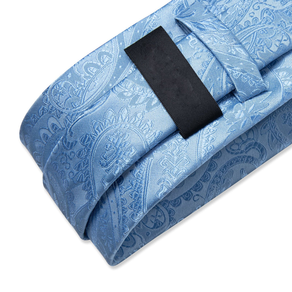 GentCrest Blue Paisley Tie Hanky Cufflinks Set - Image 6