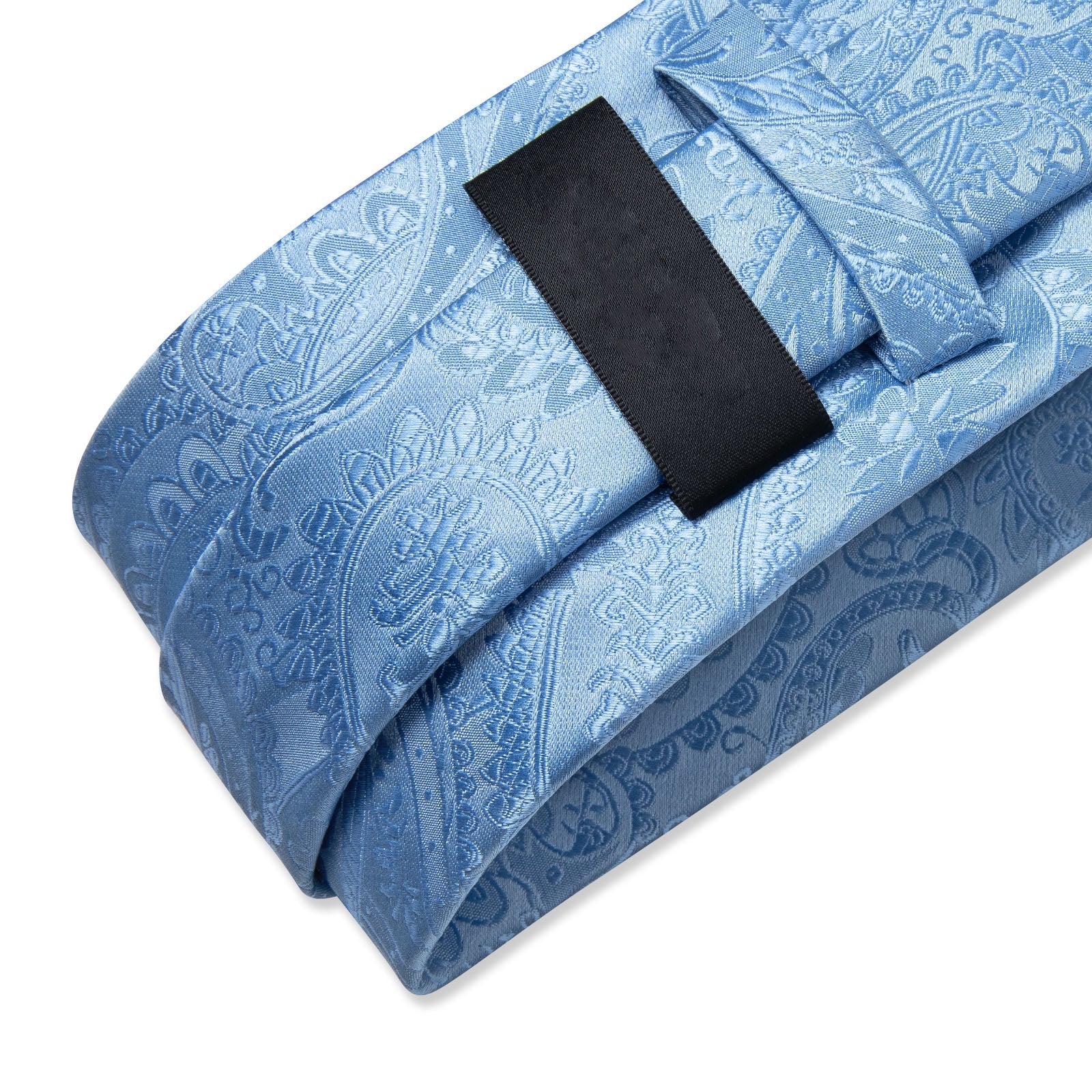 GentCrest Blue Paisley Tie with Rings - Image 9