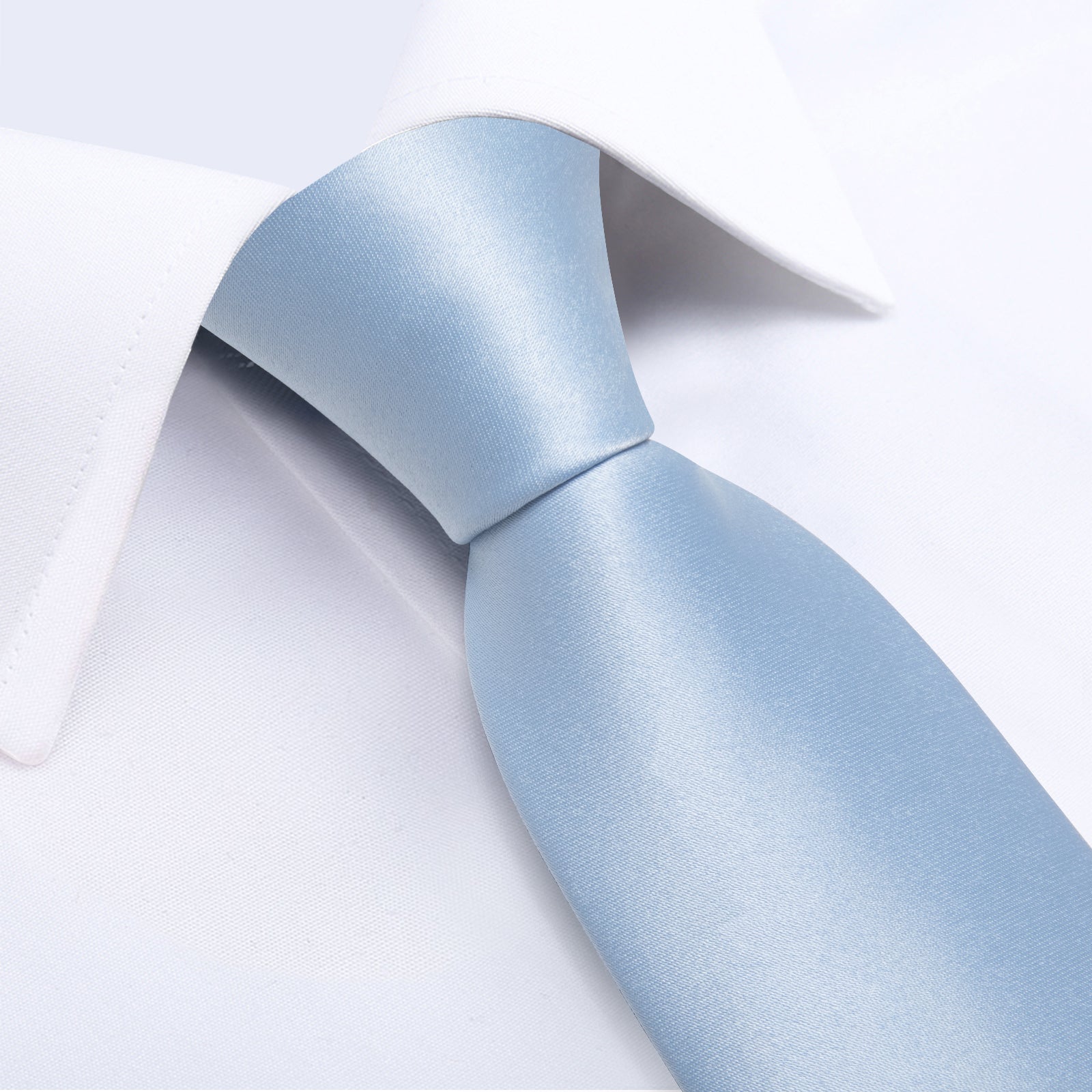Baby Blue Silk Tie Set - GentCrest - View 2