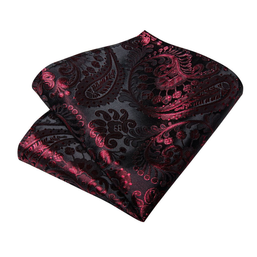 GentCrest Red Paisley Tie Hanky Cufflinks Set - Image 6