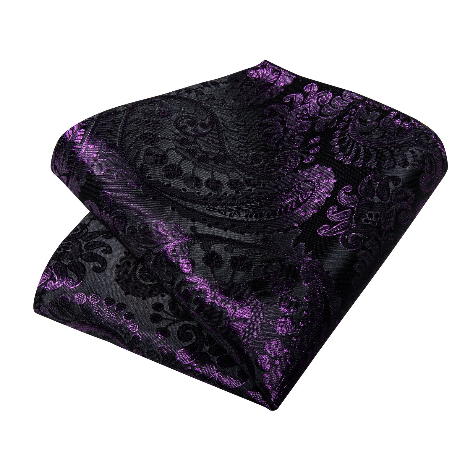 GentCrest Black Paisley Tie with Rings - Image 7