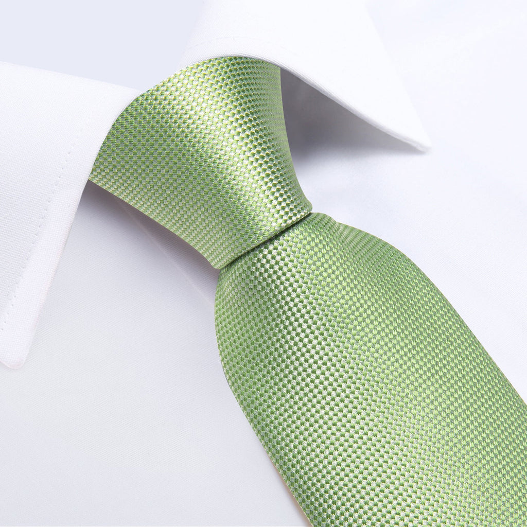 GentCrest Green Plaid Tie Hanky Cufflinks Set - Image 3