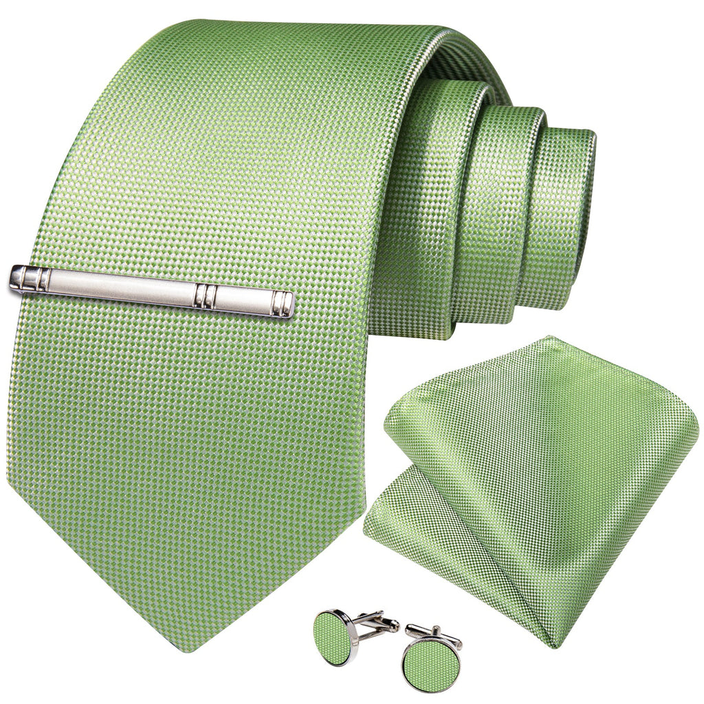 GentCrest Green Plaid Tie Hanky Cufflinks Set - Image 1