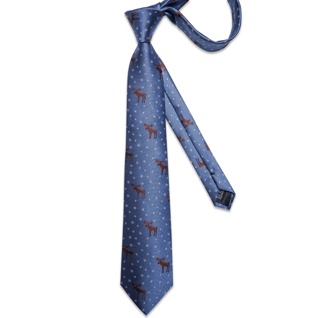 GentCrest Blue Classic Tie Hanky Cufflinks Set - Image 4