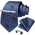GentCrest Blue Classic Tie Hanky Cufflinks Set - Image 1