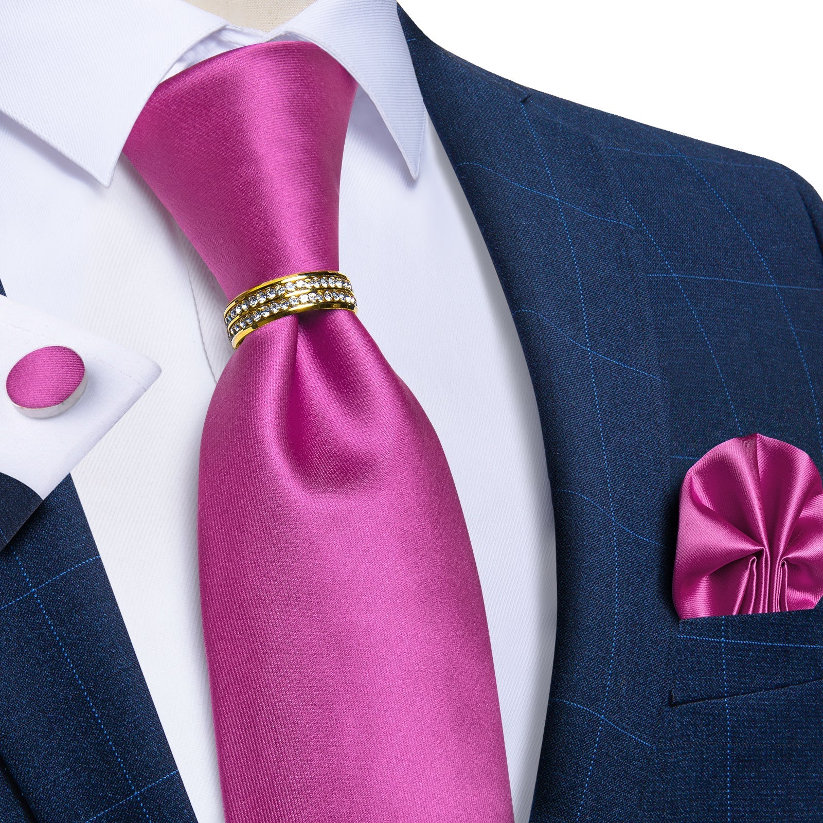 GentCrest Classic Solid Tie with Rings - Image 3
