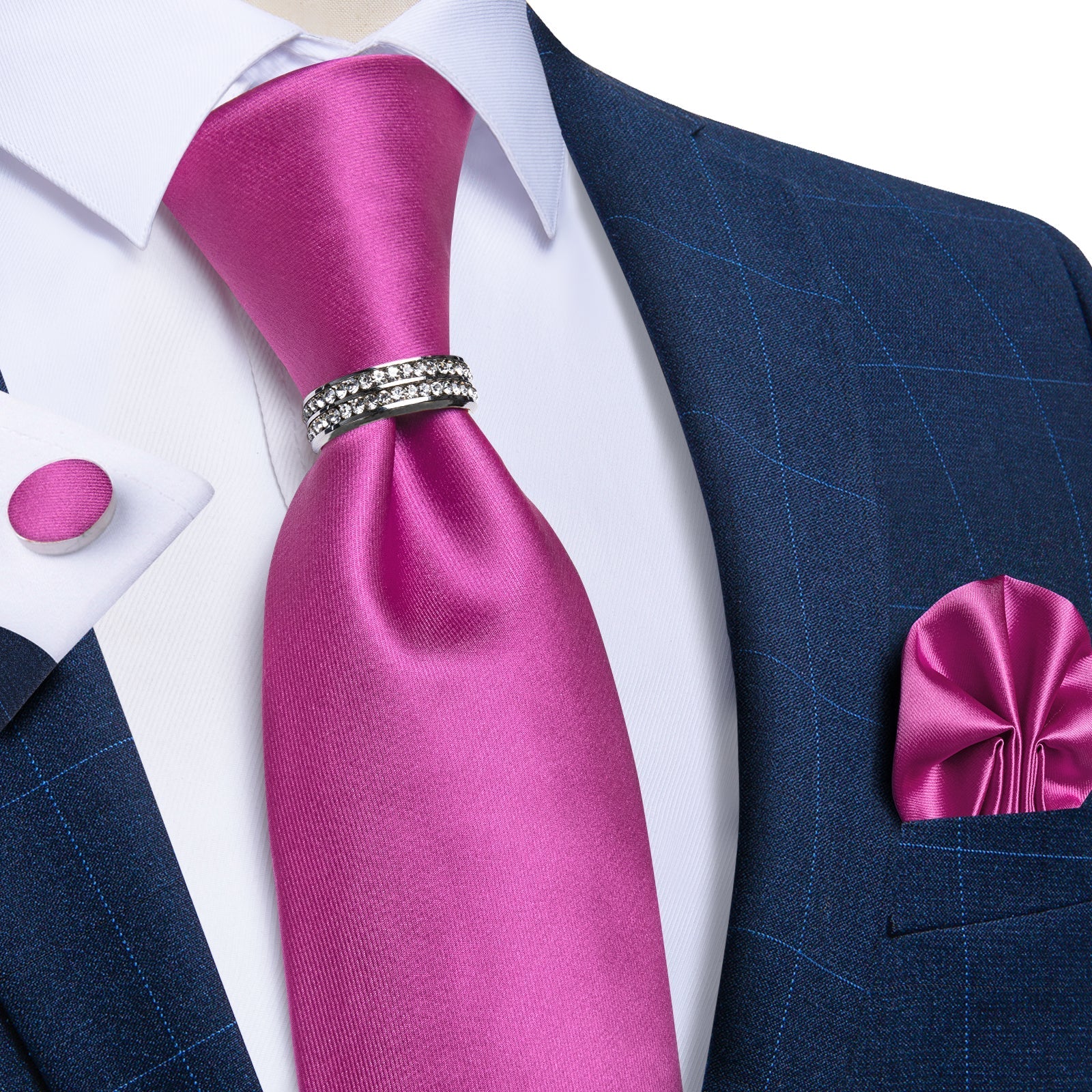 GentCrest Classic Solid Tie with Rings - Image 5