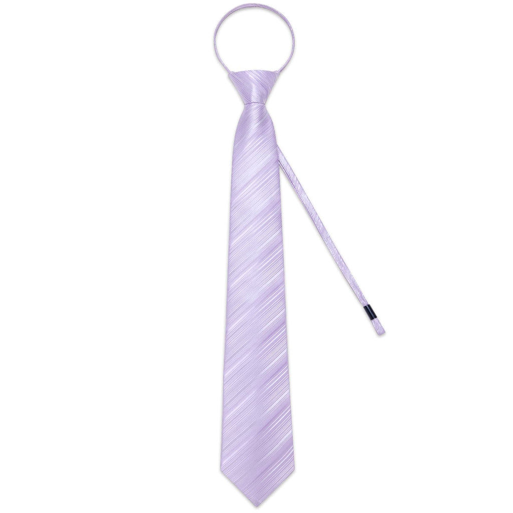 GentCrest Purple Striped Tie Hanky Cufflinks Set - Image 4