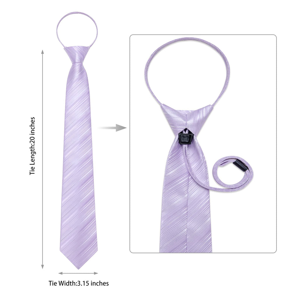 GentCrest Purple Striped Tie Hanky Cufflinks Set - Image 2