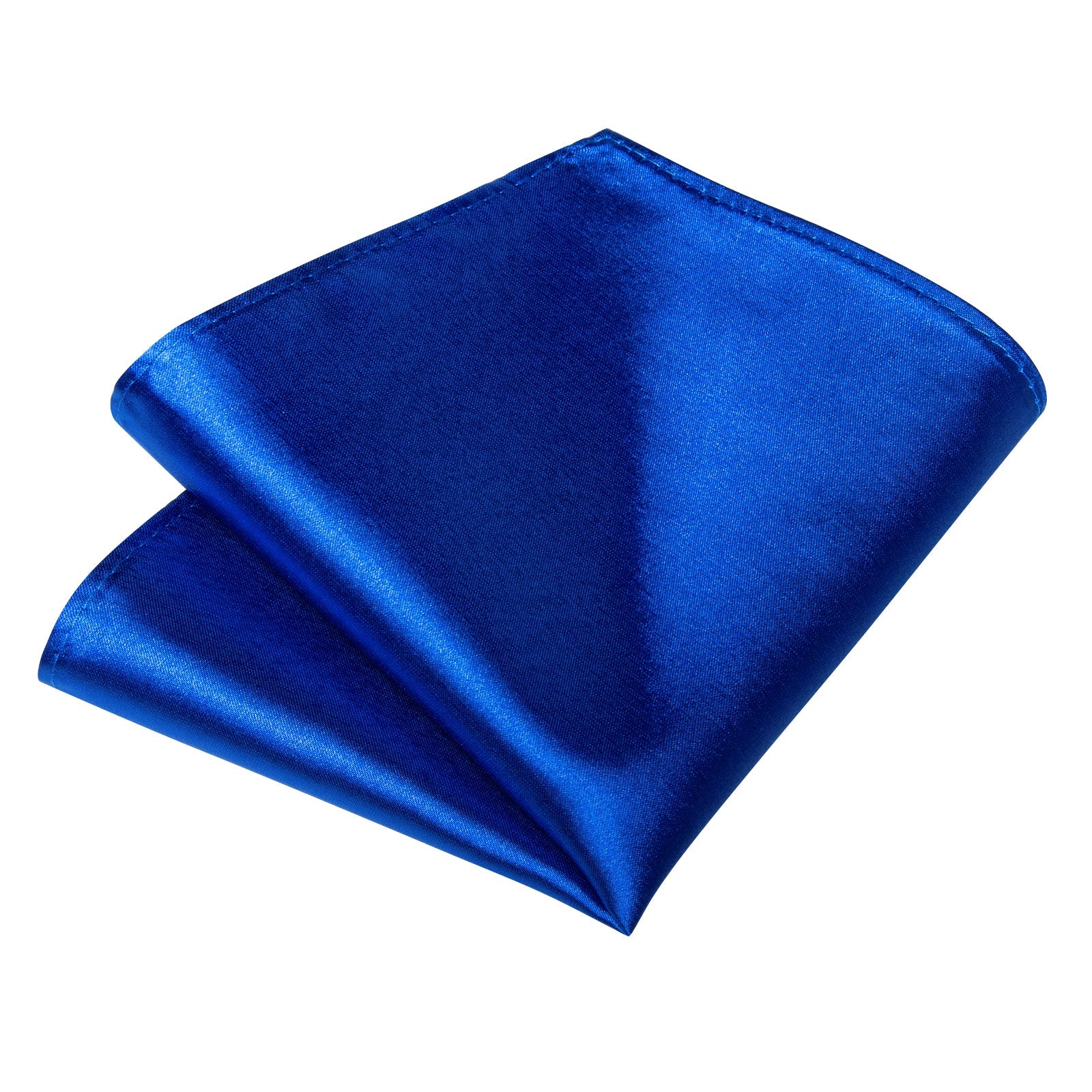 GentCrest Blue Solid 2Pcs Necktie Hanky Set - Image 3