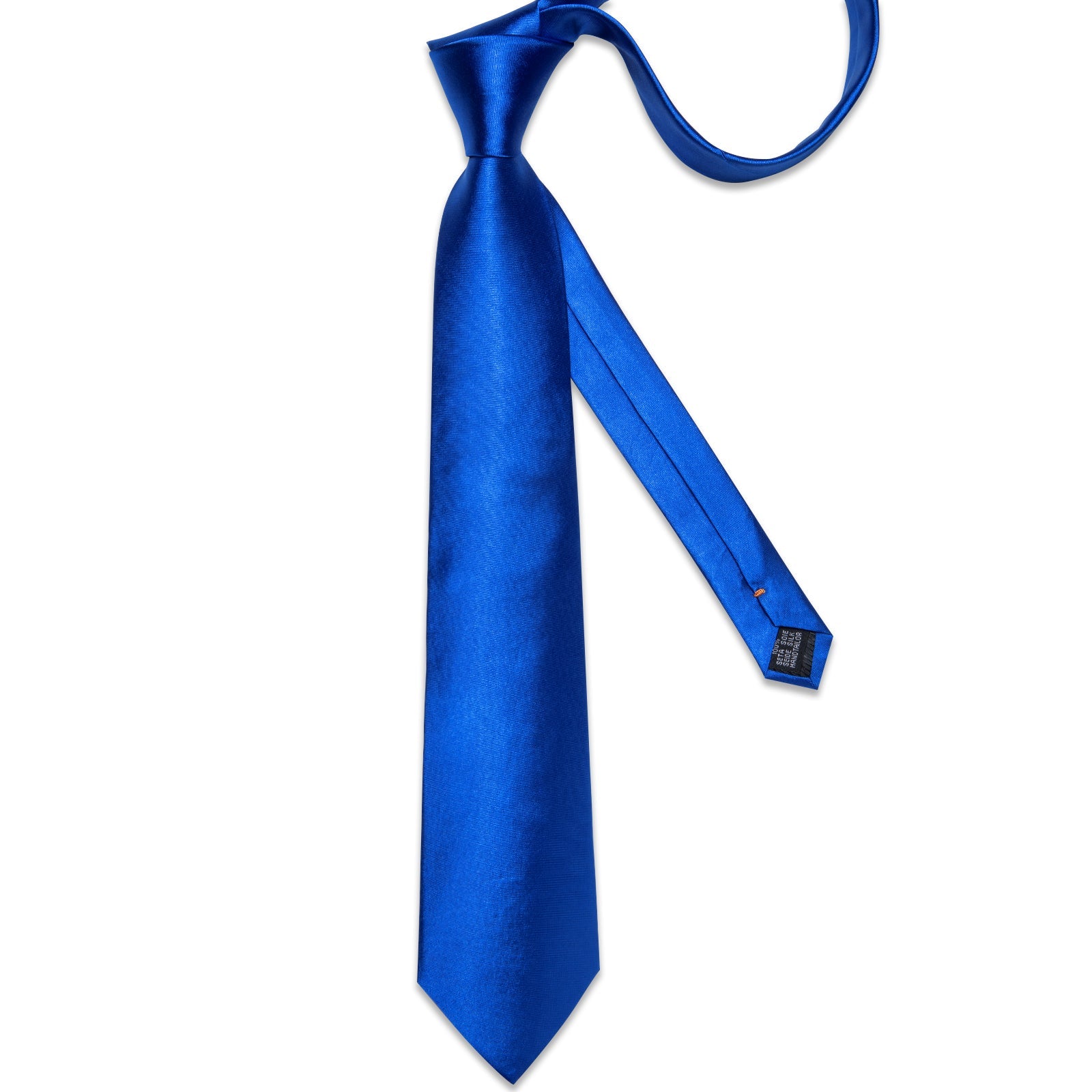 GentCrest Blue Solid 2Pcs Necktie Hanky Set - Image 4
