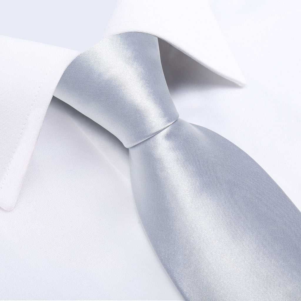 GentCrest White Solid Tie Hanky Cufflinks Set - Image 3