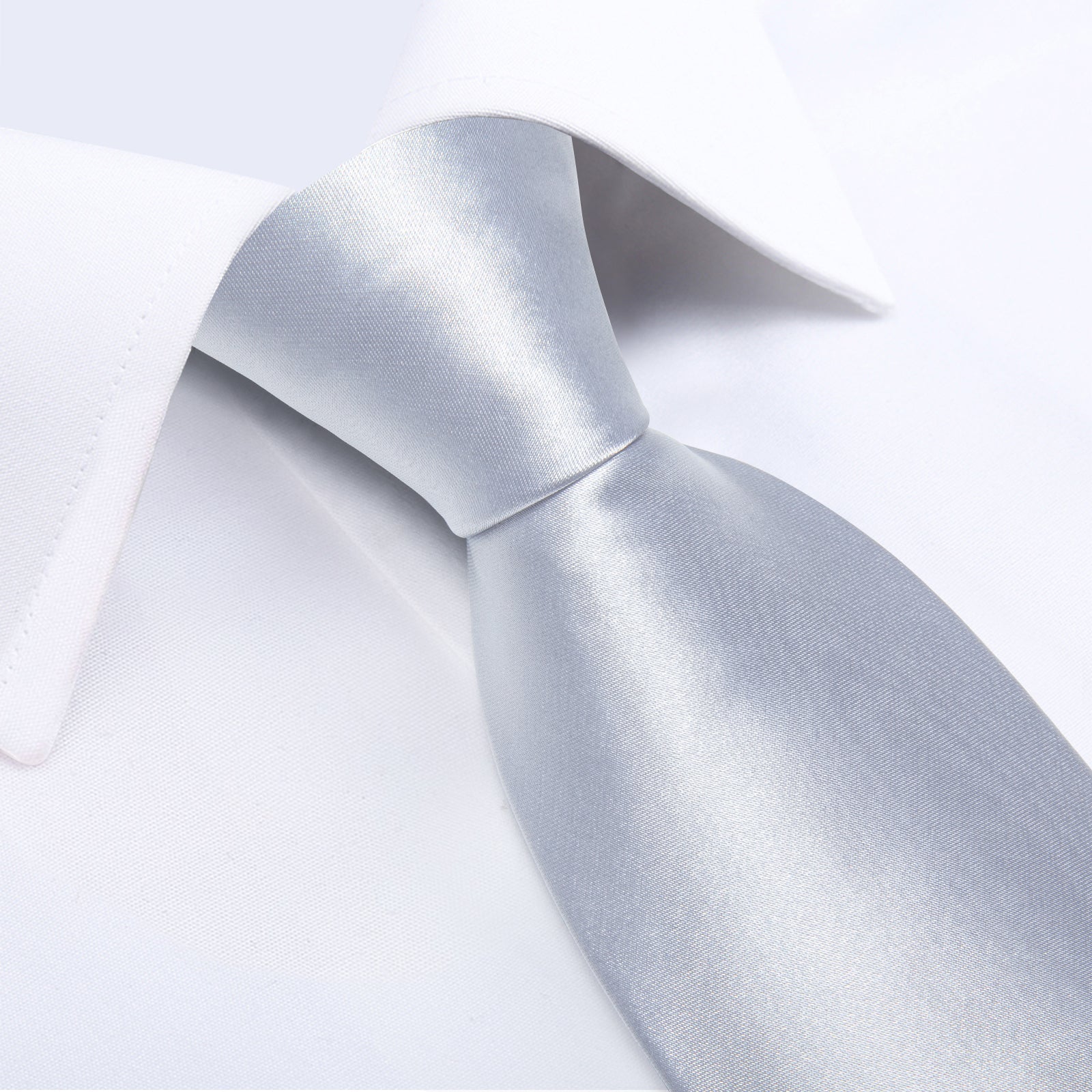 GentCrest White Solid Tie Hanky Cufflinks Set - Image 3