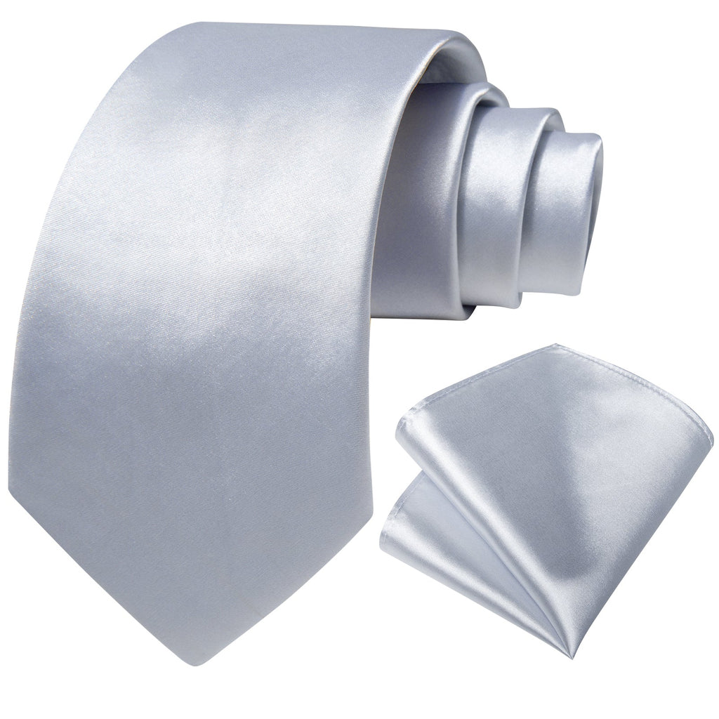 GentCrest White Solid Tie Hanky Cufflinks Set - Image 2