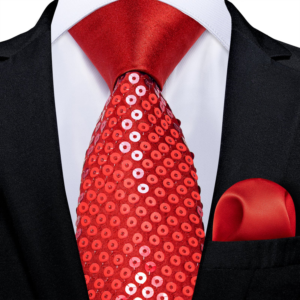 GentCrest Red Novelty Tie Hanky Cufflinks Set - Image 1