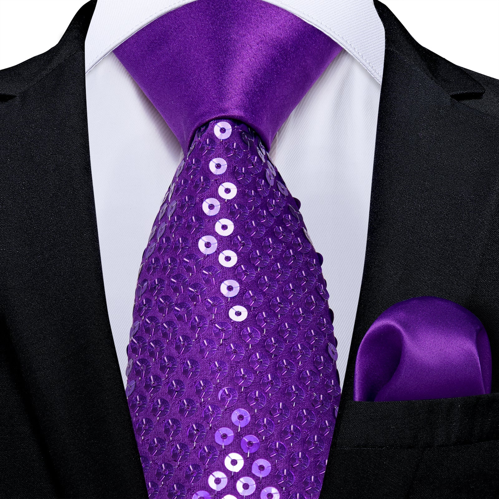 GentCrest Purple Novelty Tie Hanky Cufflinks Set - Image 1