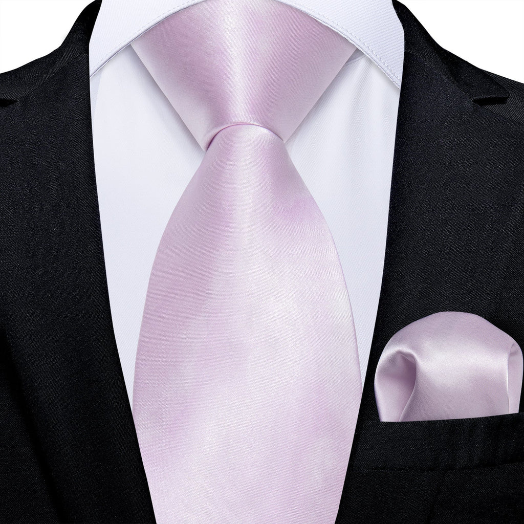 GentCrest Purple Solid 2Pcs Necktie Hanky Set - Image 1