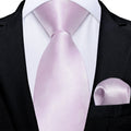 GentCrest Purple Solid 2Pcs Necktie Hanky Set - Image 1