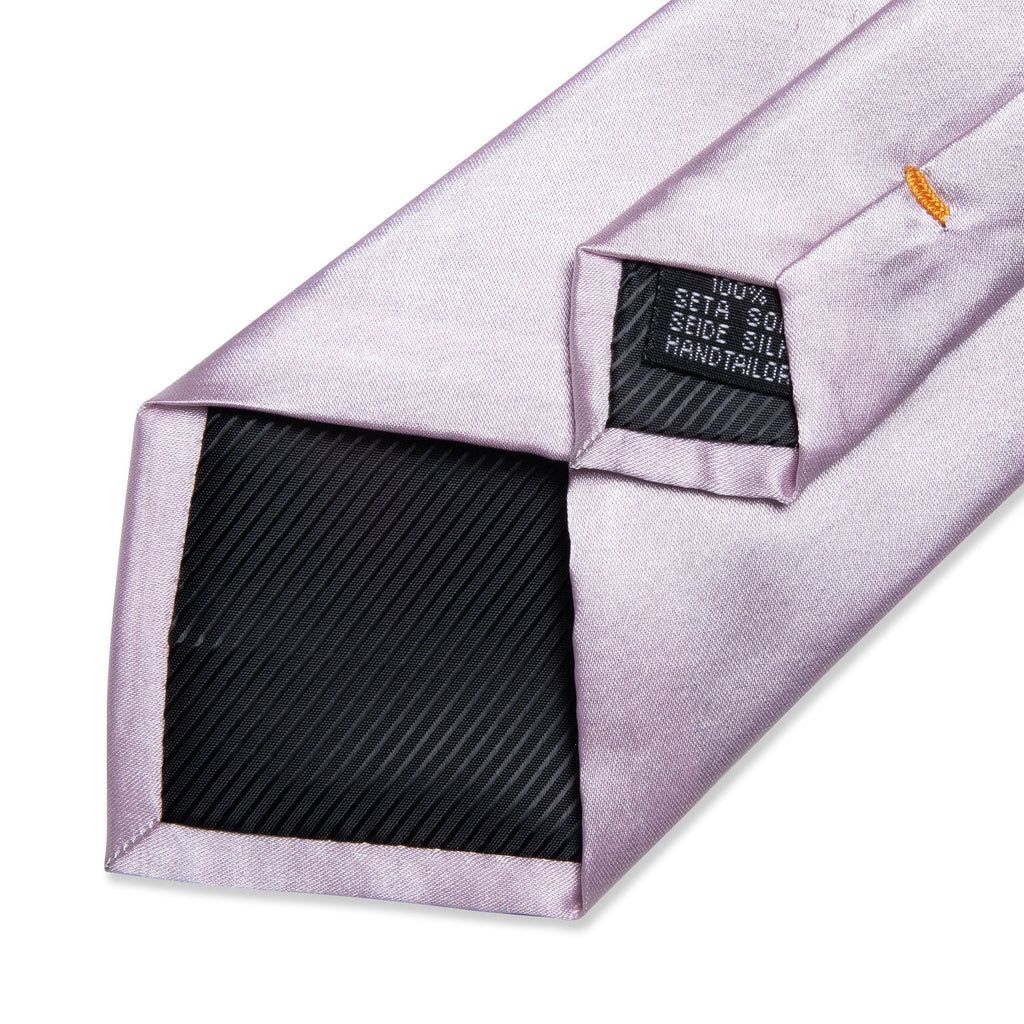 GentCrest Purple Solid 2Pcs Necktie Hanky Set - Image 5