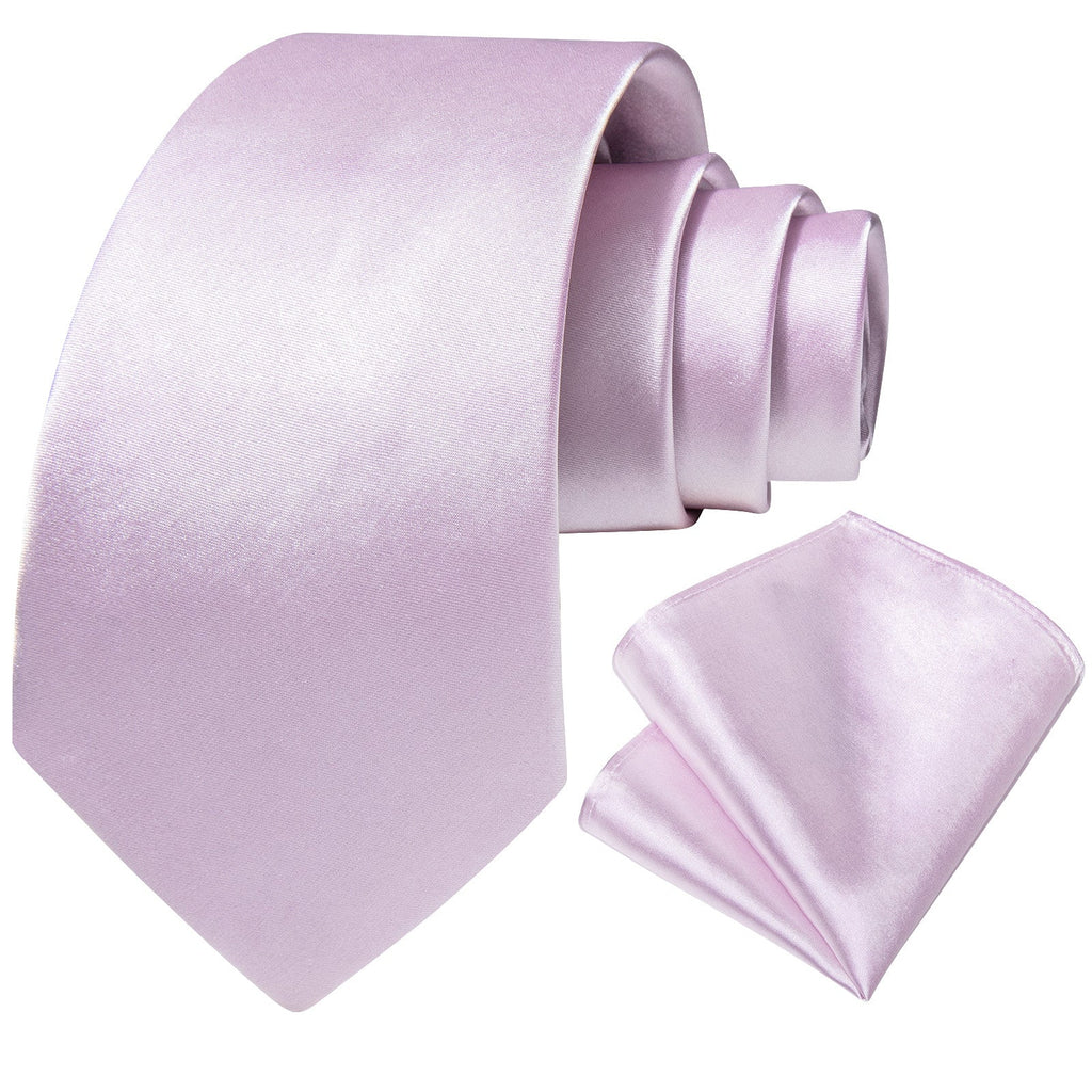 GentCrest Purple Solid 2Pcs Necktie Hanky Set - Image 2