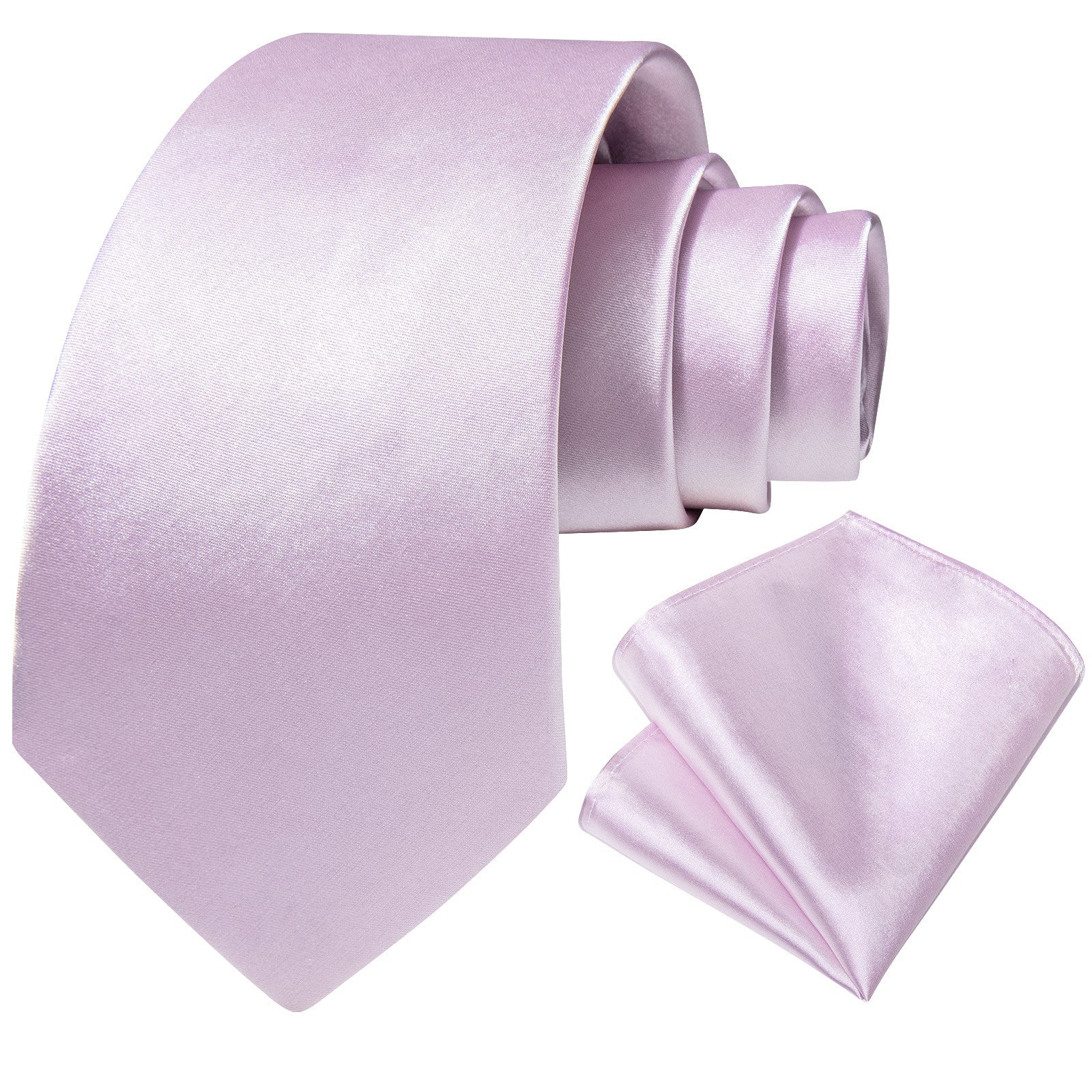 GentCrest Purple Solid 2Pcs Necktie Hanky Set - Image 2