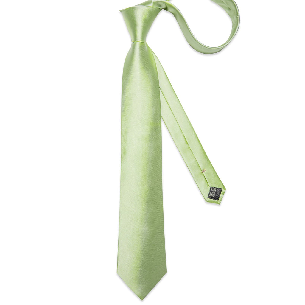 GentCrest Green Solid 2Pcs Necktie Hanky Set - Image 4
