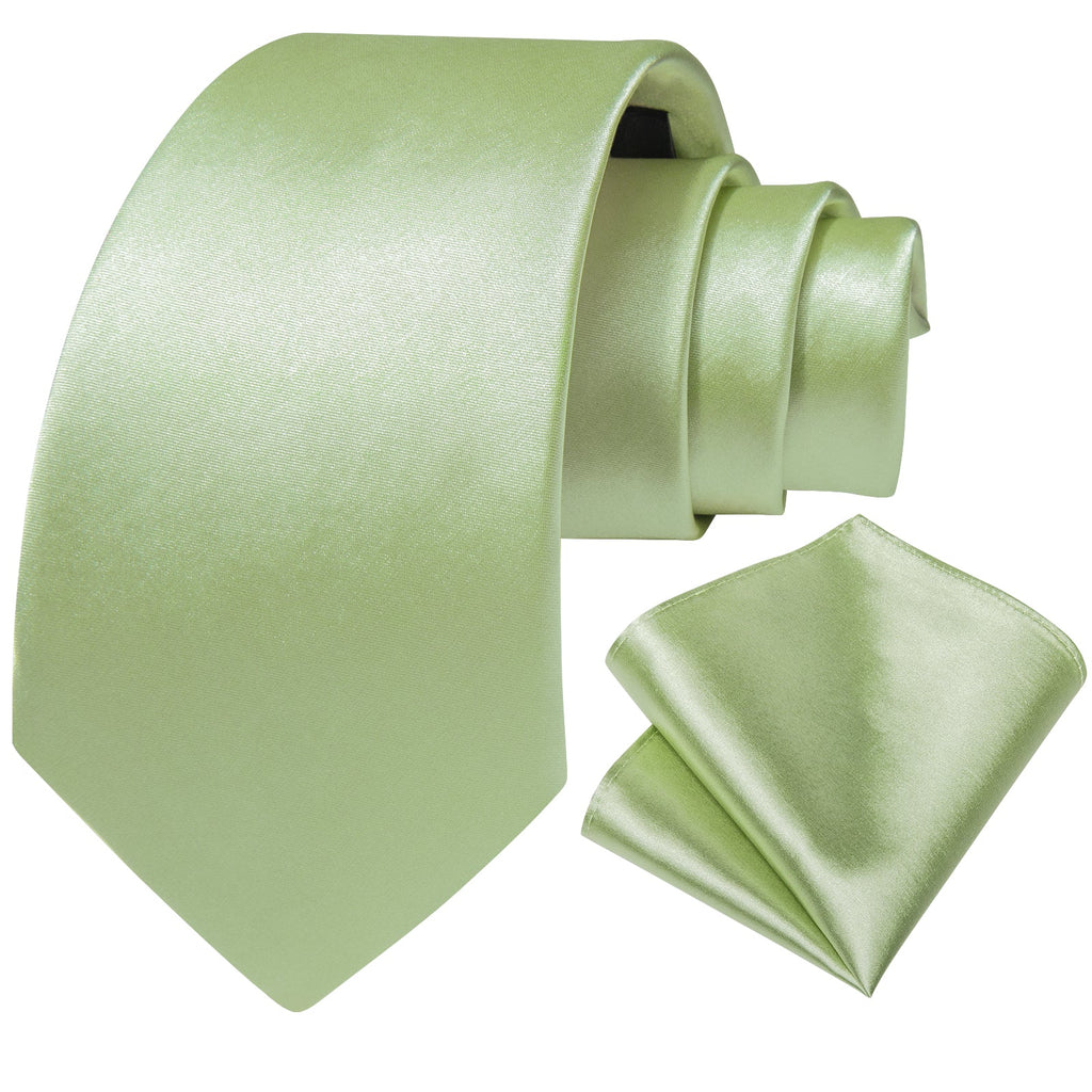 GentCrest Green Solid 2Pcs Necktie Hanky Set - Image 2