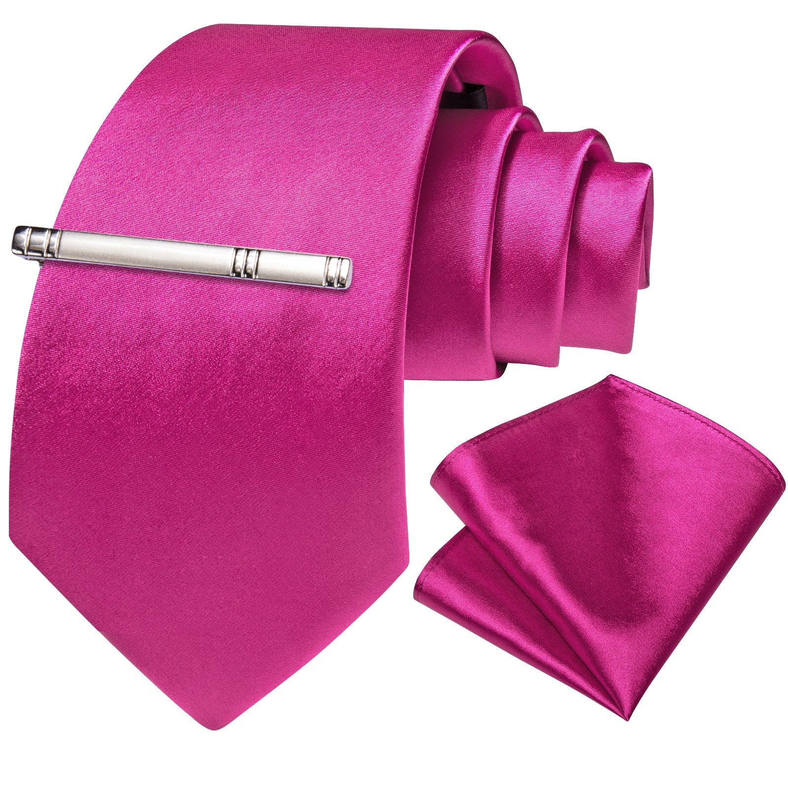 GentCrest Red Solid Tie Hanky Cufflinks Set - Image 1