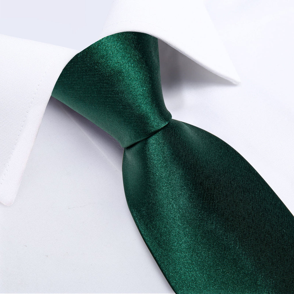 GentCrest Green Solid Tie Hanky Cufflinks Set - Image 3