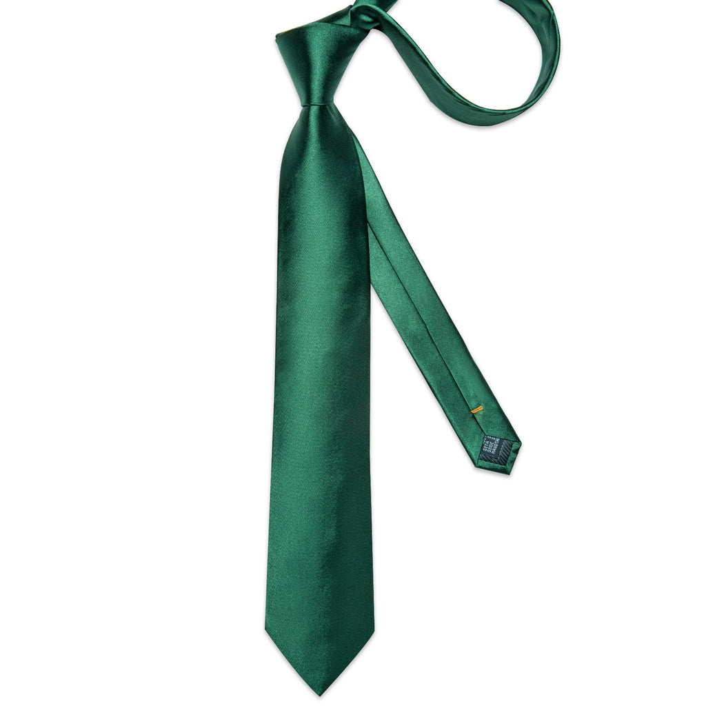 GentCrest Green Solid Tie Hanky Cufflinks Set - Image 2