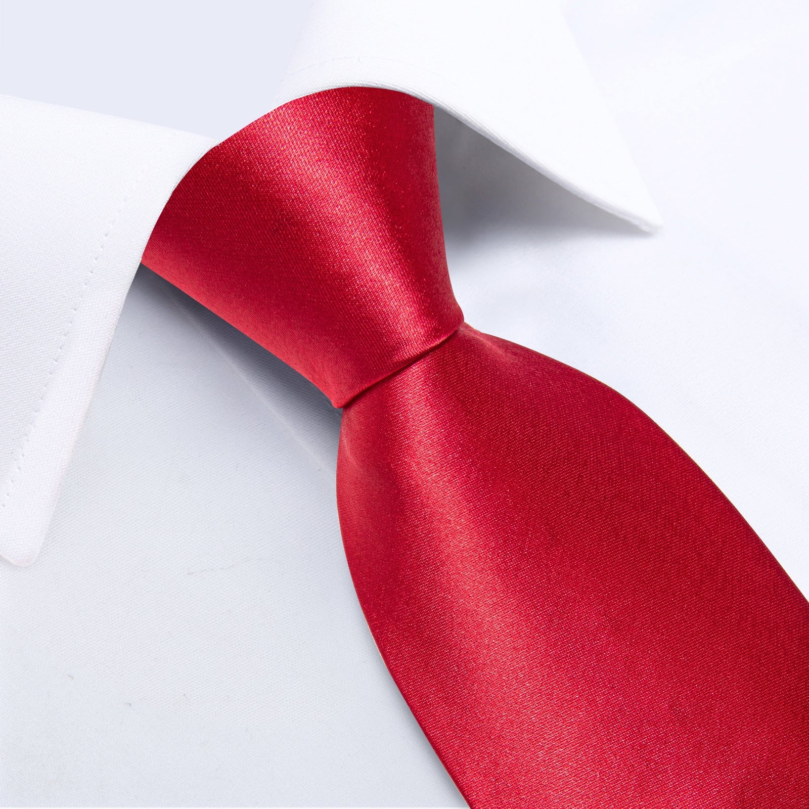 GentCrest Red Solid Tie Hanky Cufflinks Set - Image 4