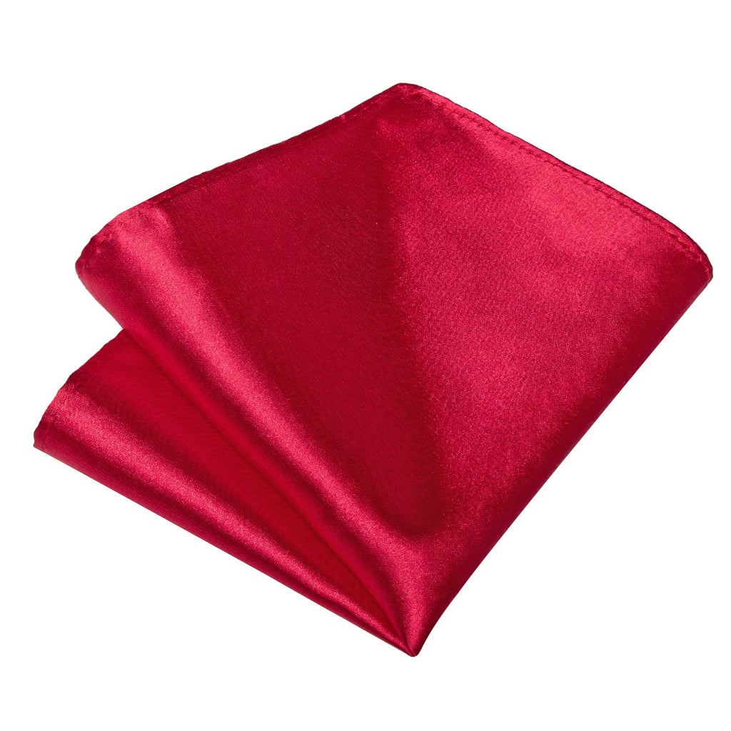 GentCrest Red Solid Tie Hanky Cufflinks Set - Image 5